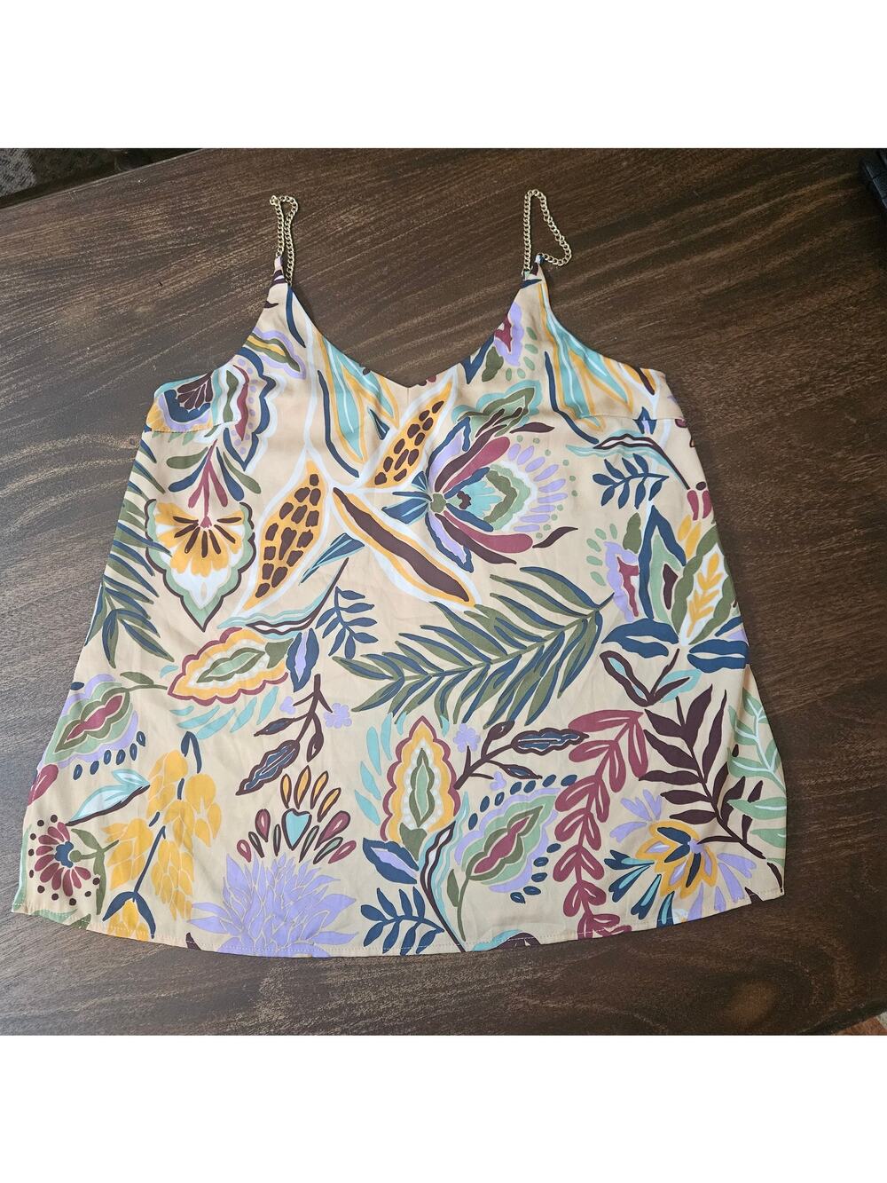 Cupcakes and Cashmere Floral Chain Strap Top - Size M